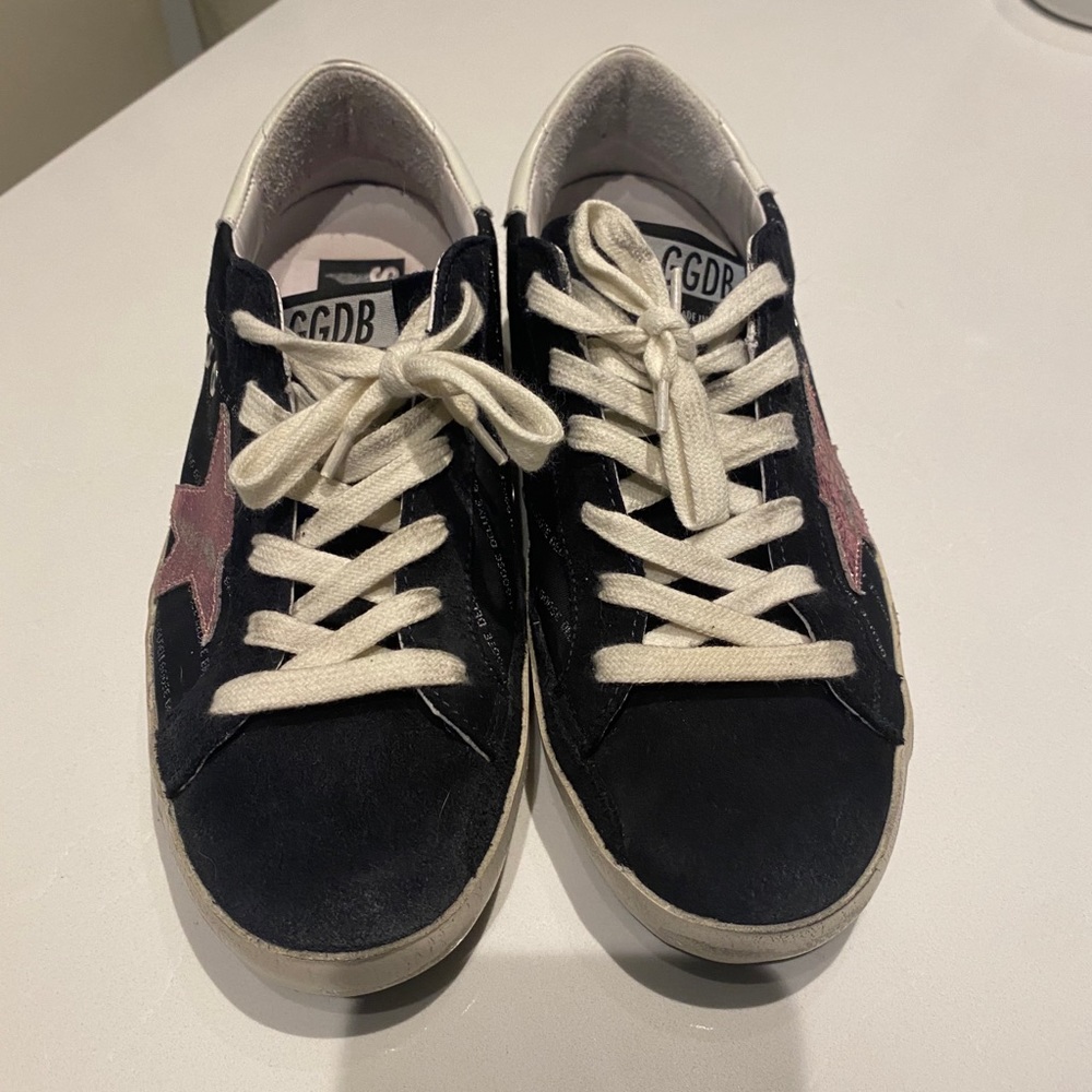 Navy and pink golden goose! Worn once